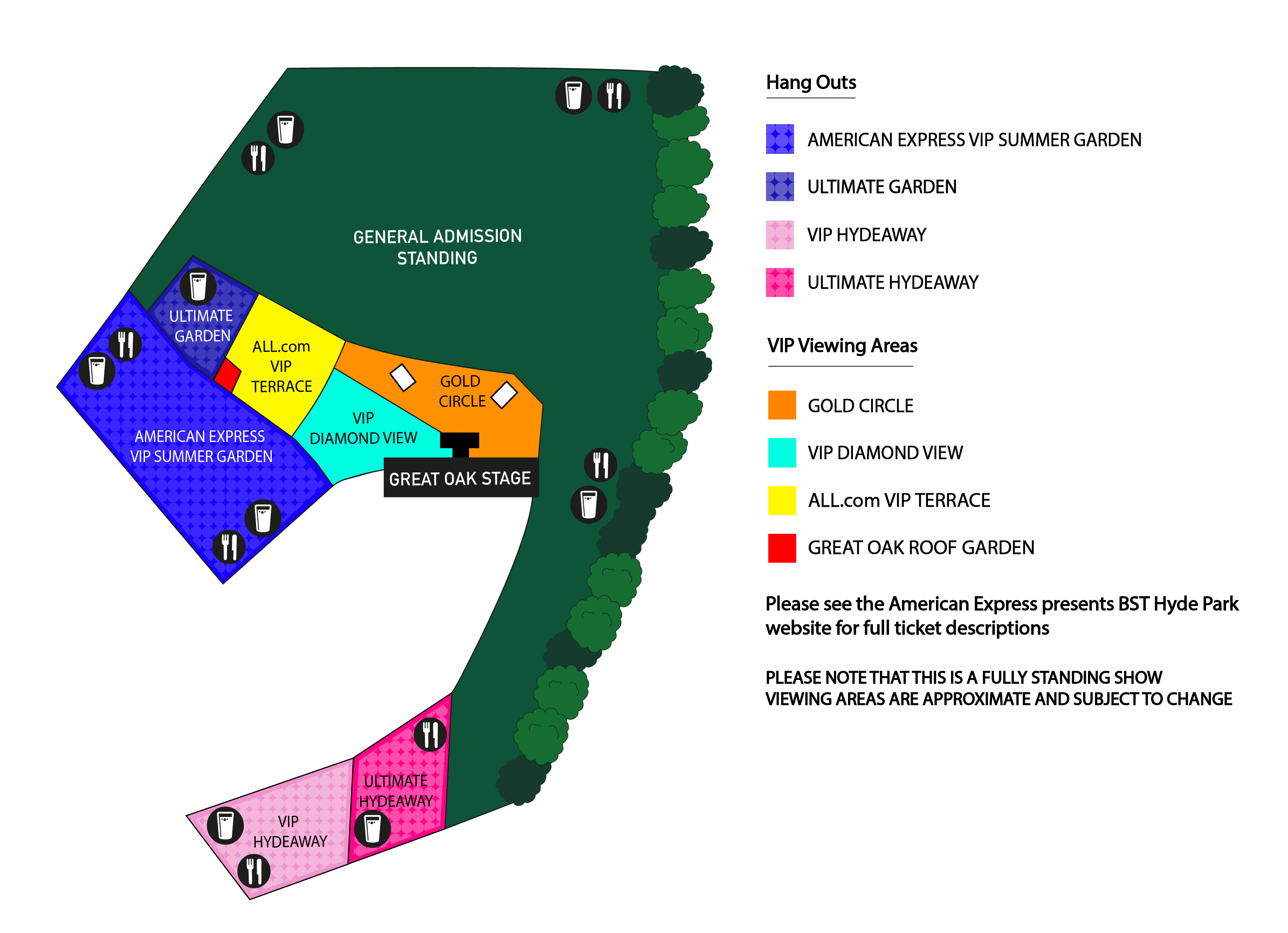 Robbie Williams BST Hyde Park London Map 2024